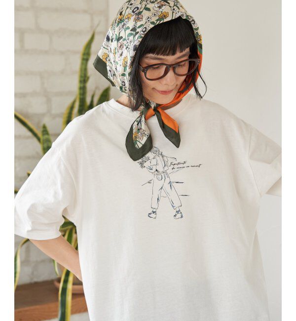 Lbc with Life「GirlプリントビッグTシャツ」|Tシャツ・カットソー|