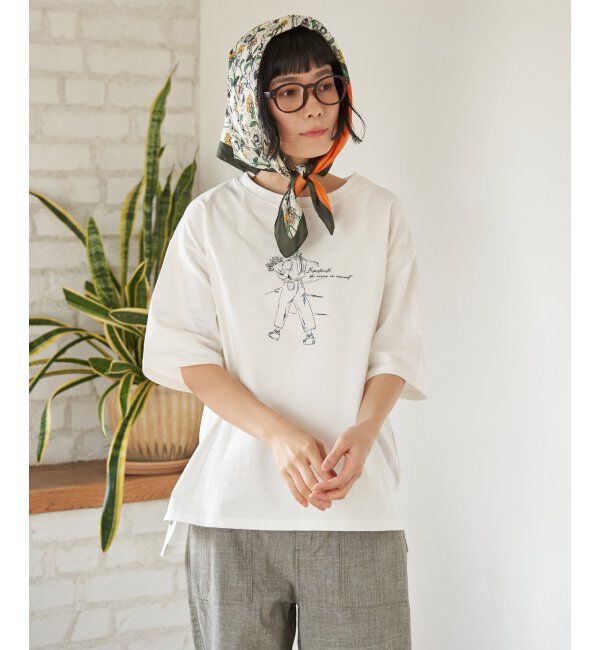 Lbc with Life「GirlプリントビッグTシャツ」|Tシャツ・カットソー|