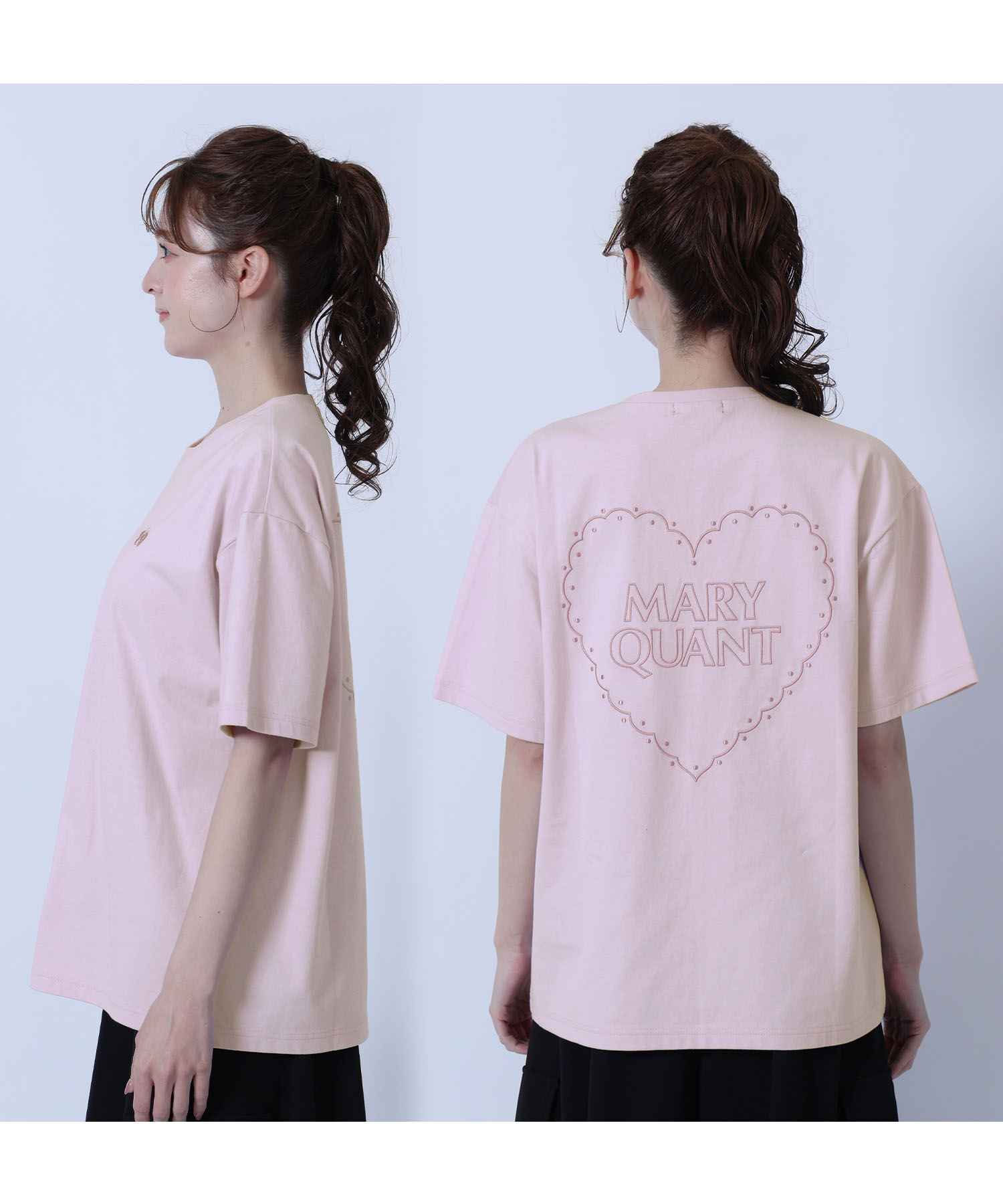 MARY QUANT「バックハート Tシャツ」|Tシャツ・カットソー|