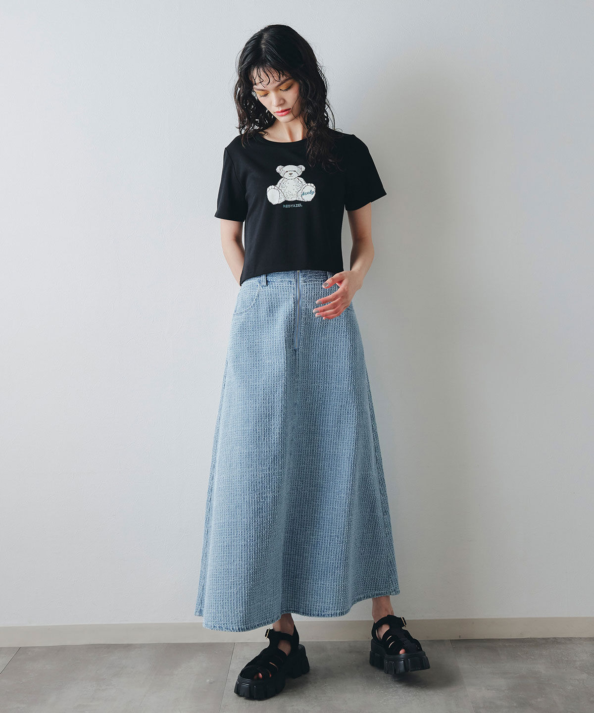 REDYAZEL「Azely コンパクトTシャツ」|Tシャツ・カットソー|