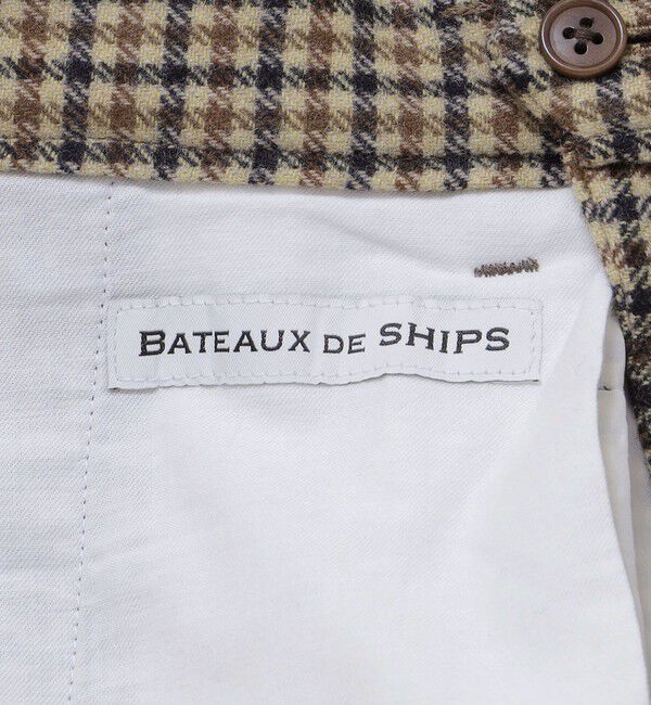 SHIPS「BATEAUX DE SHIPS: ツイード ワイドテーパード トラウザーズ」|スラックス|