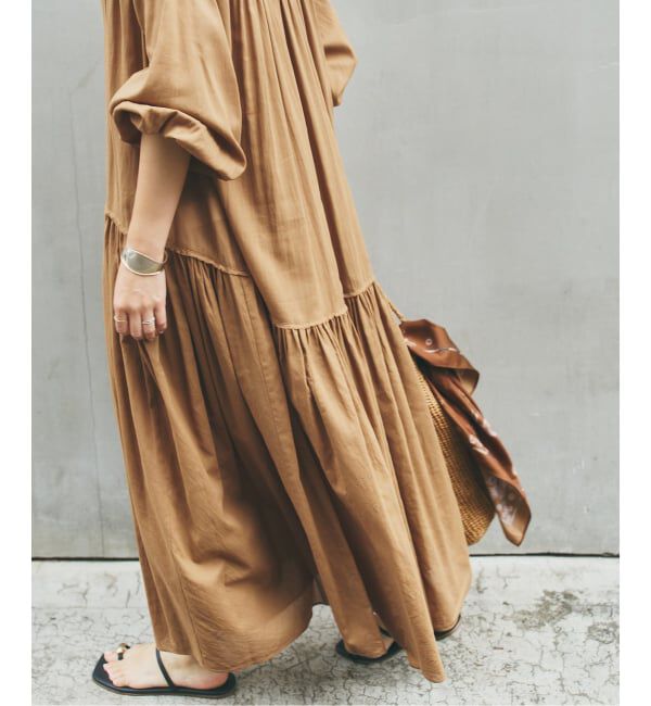 Plage「Cotton chiffon maxi ワンピース」|ワンピース|
