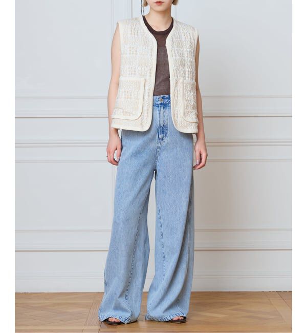 IENA LA BOUCLE「IENA LA BOUCLE フラワーJQベスト」|ダウンベスト・ベスト|