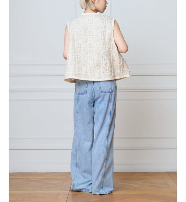 IENA LA BOUCLE「IENA LA BOUCLE フラワーJQベスト」|ダウンベスト・ベスト|