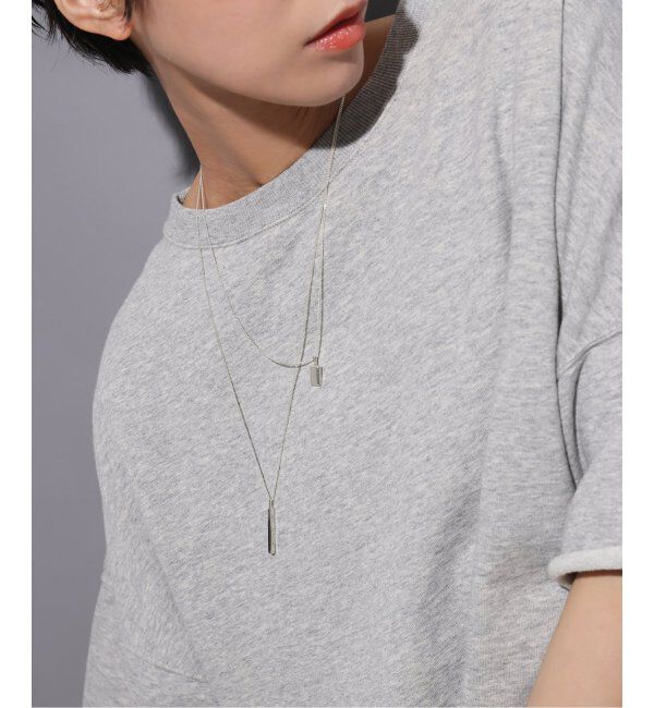 Spick and Span「《WEB限定》【SAMH by LILAS】インゴットモチーフ50cmネックレス SV」|ネックレス|