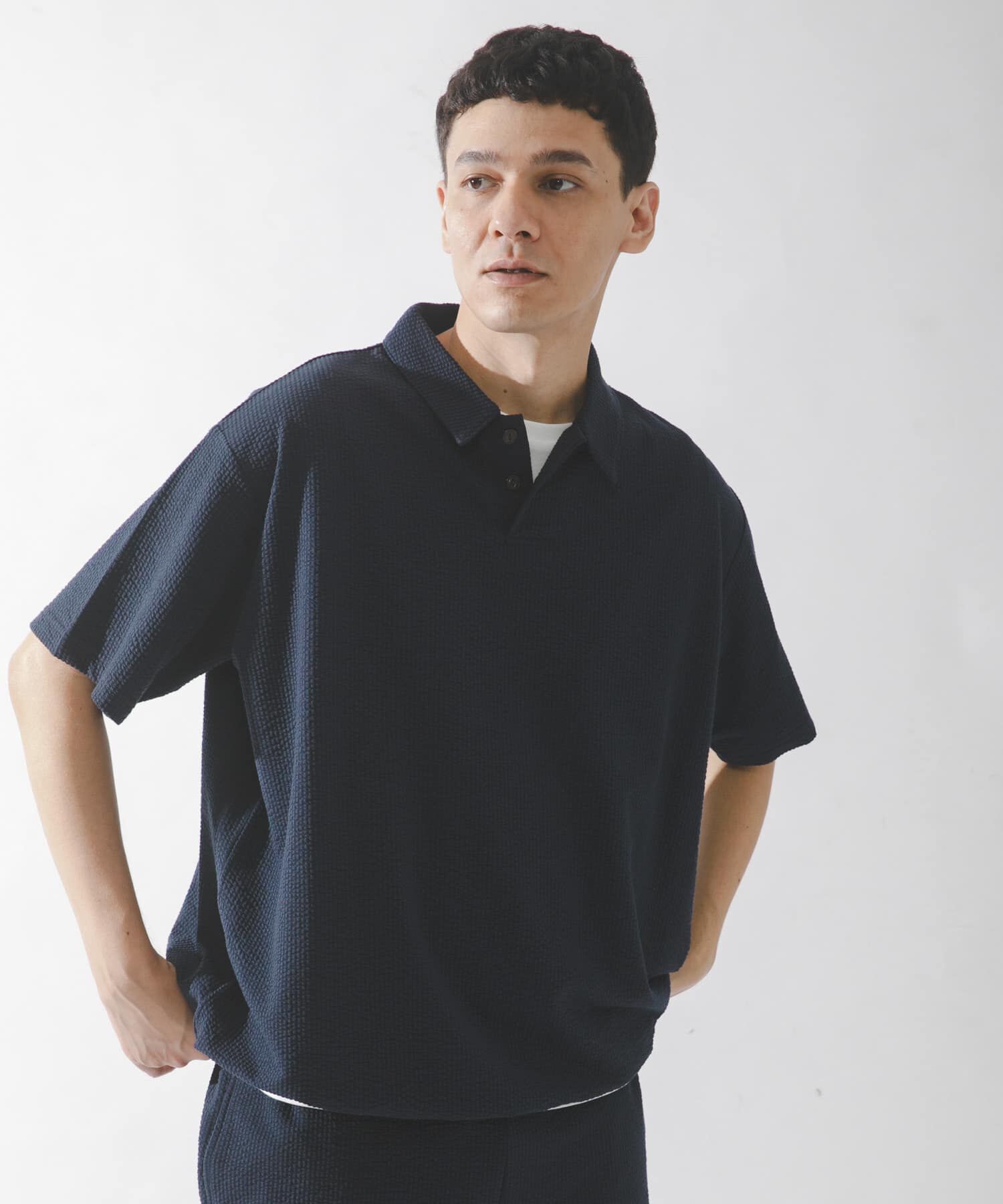 Sonny Label 「カットシアサッカー襟付きプルオーバー」|Tシャツ・カットソー|