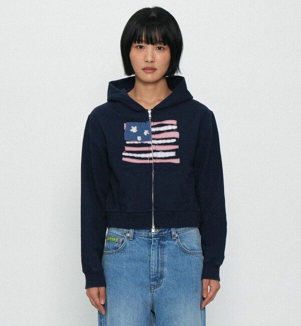 NICE WEATHER「＜PETER＞USA FLAG ジップフーディ」|パーカー|