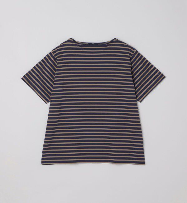 SHIPS「SHIPS: ショートスリーブ ボーダー バスク シャツ」|Tシャツ・カットソー|ネイビー