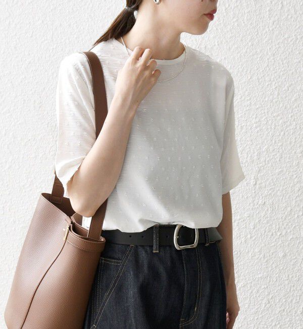 SHIPS any「SHIPS any:〈洗濯機可能〉カットドビー ジャージー クルーネック TEE」|Tシャツ・カットソー|