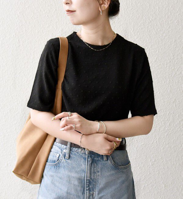 SHIPS any「SHIPS any:〈洗濯機可能〉カットドビー ジャージー クルーネック TEE」|Tシャツ・カットソー|