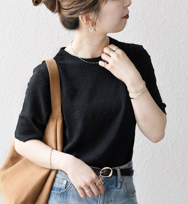 SHIPS any「SHIPS any:〈洗濯機可能〉カットドビー ジャージー クルーネック TEE」|Tシャツ・カットソー|