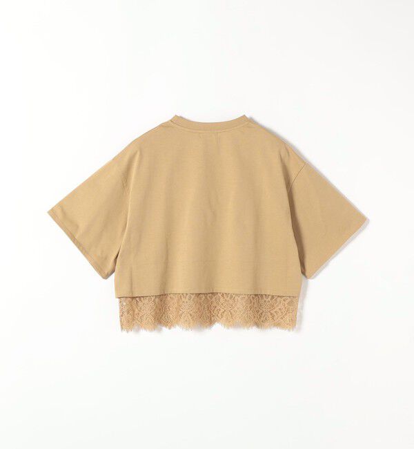 SHIPS any「《一部予約》SHIPS any:〈洗濯機可能〉ジップ レース ヘム ハーフスリーブ TEE」|Tシャツ・カットソー|
