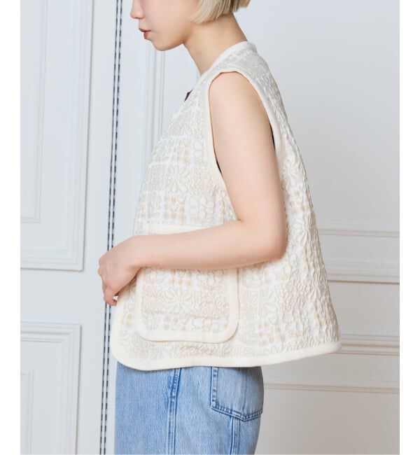 IENA LA BOUCLE「IENA LA BOUCLE フラワーJQベスト」|ダウンベスト・ベスト|