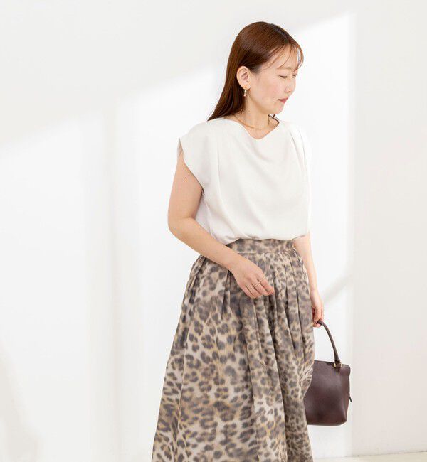 NOLLEY'S sophi「《セットアップ対応》ウォッシャブルピーチサテンフレンチブラウス」|シャツ・ブラウス|