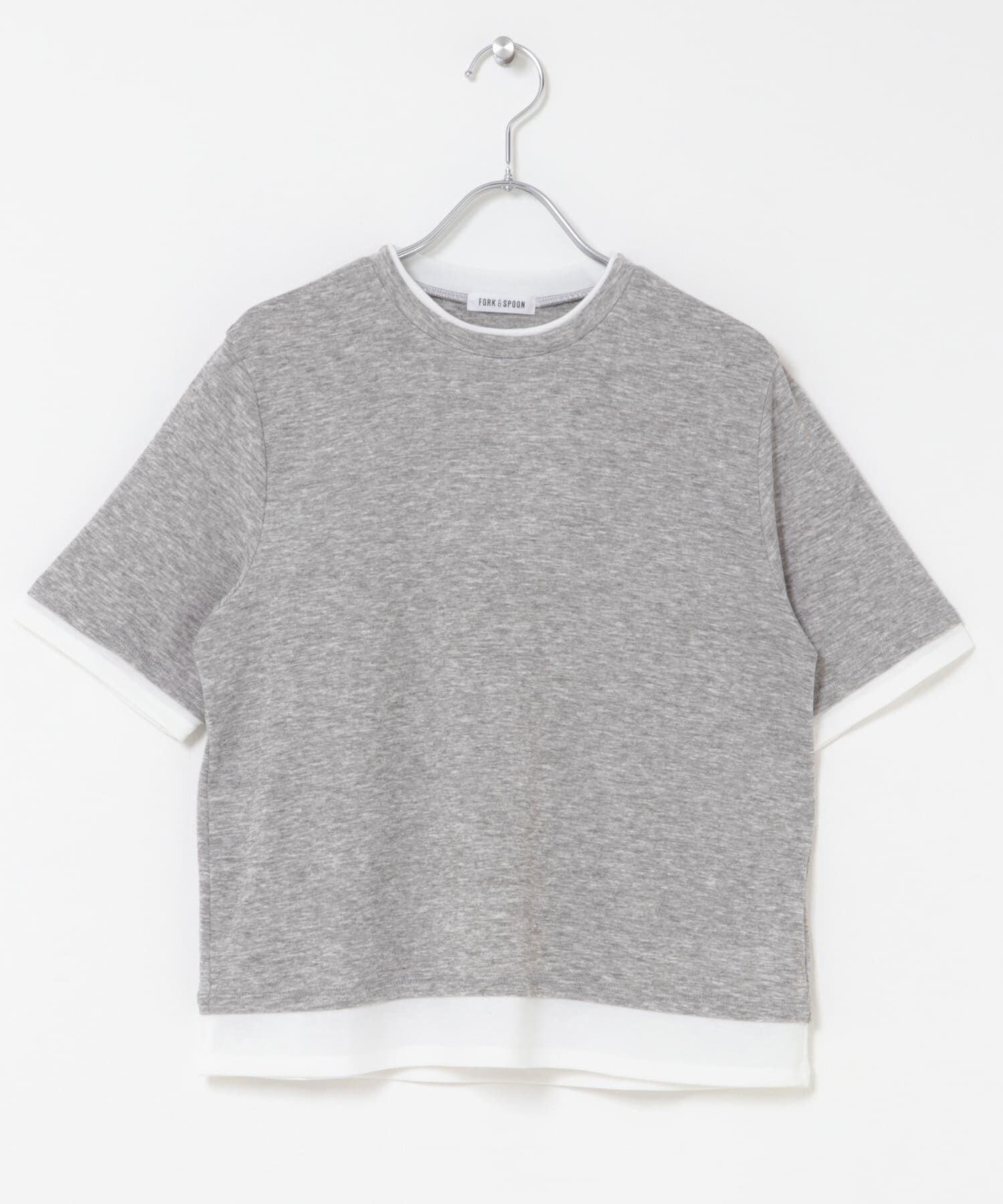 URBAN RESEARCH DOORS「FORK&SPOON　レイヤードTシャツ」|Tシャツ・カットソー|