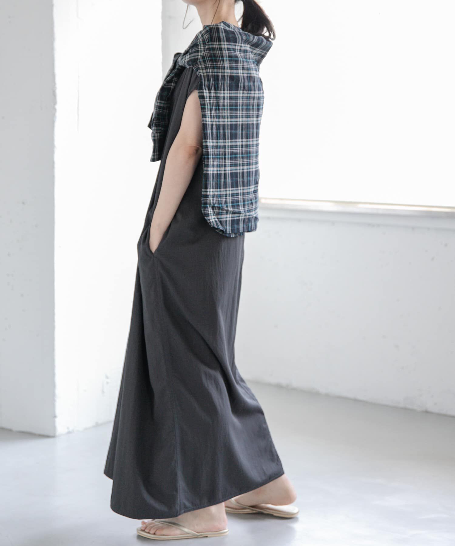 URBAN RESEARCH DOORS「FORK&SPOON　バックジップワンピース」|ワンピース|