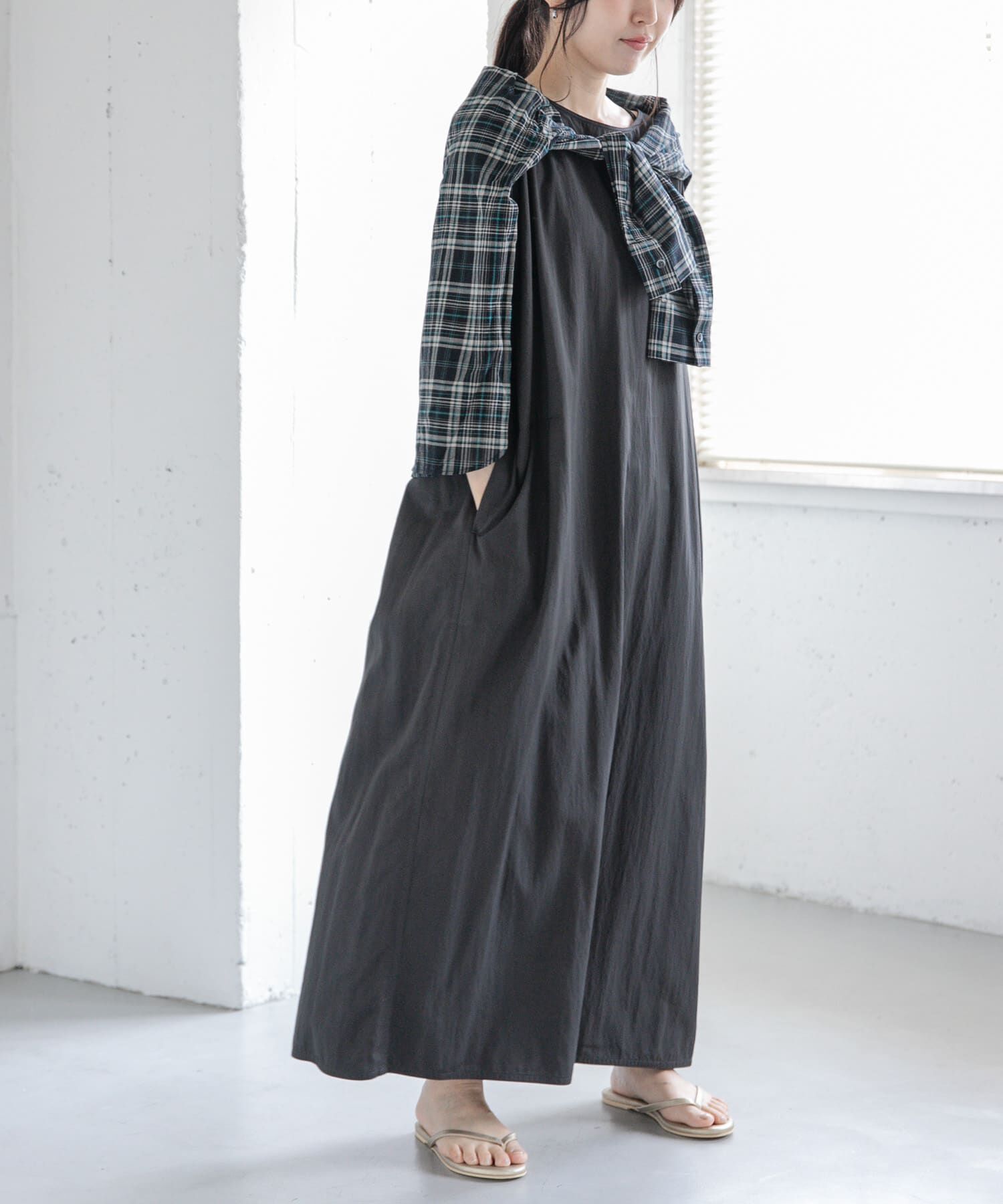 URBAN RESEARCH DOORS「FORK&SPOON　バックジップワンピース」|ワンピース|