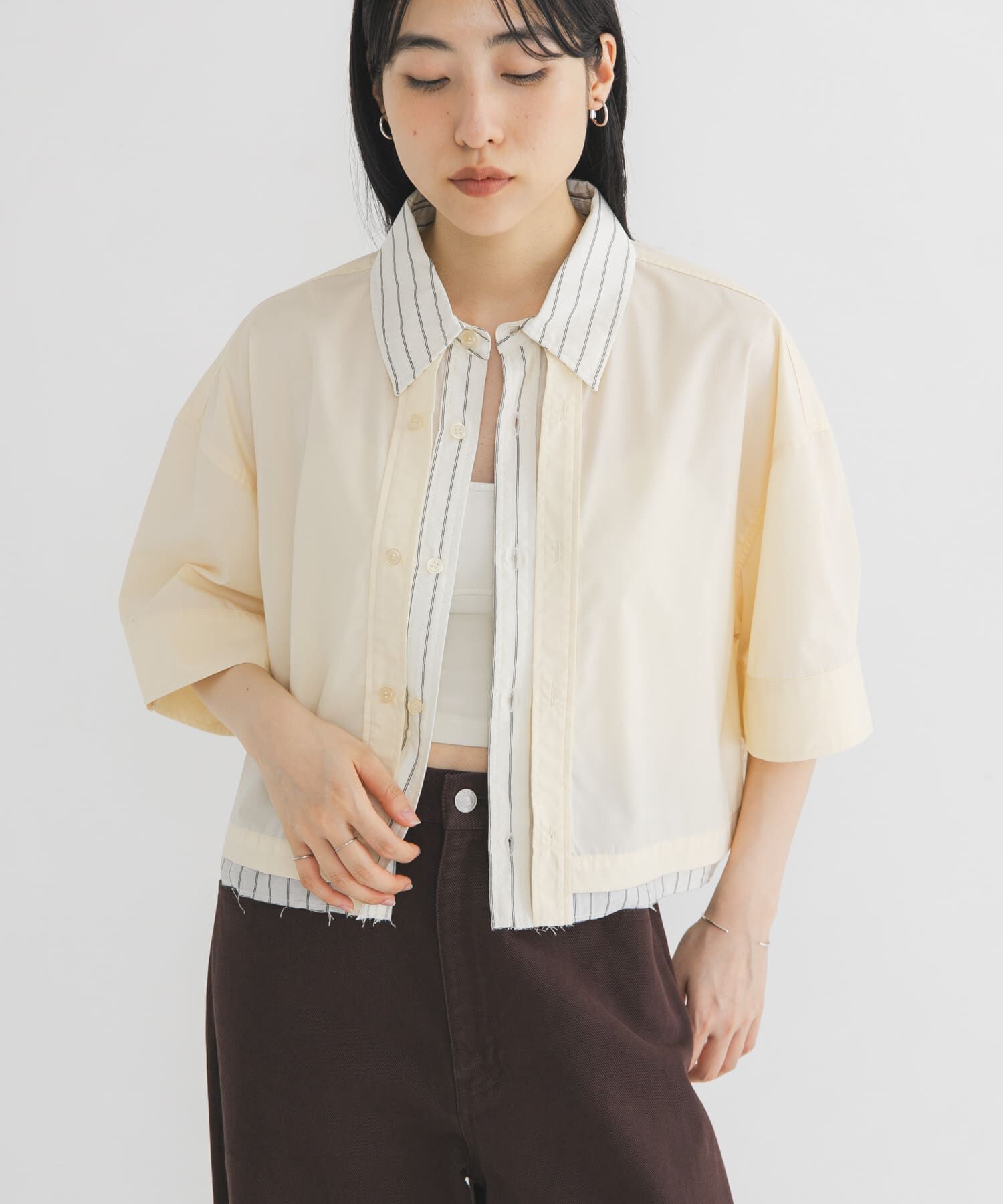  「レイヤードライクBOXシャツ」|シャツ・ブラウス|