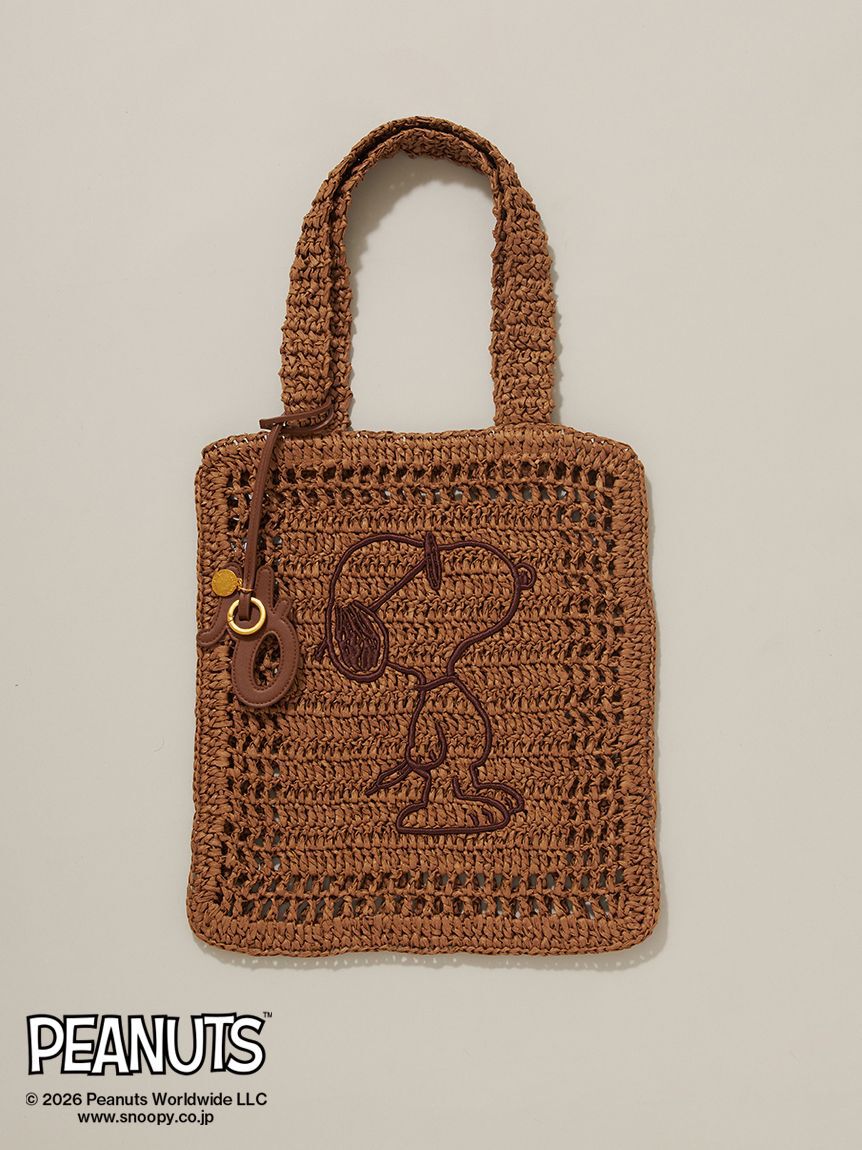 Mila Owen「【PEANUTS】チャーム付きペーパートート」|トートバッグ|