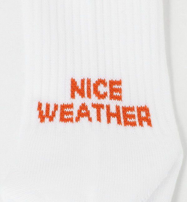 NICE WEATHER「＜NICE WEATHER＞ライン＆ロゴ ソックス」|ソックス|
