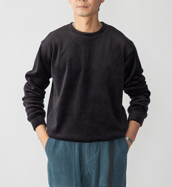SHIPS「SHIPS: 〈手洗い可能〉ライト トリコット コーデュロイ クルーネック」|Tシャツ・カットソー|ネイビー