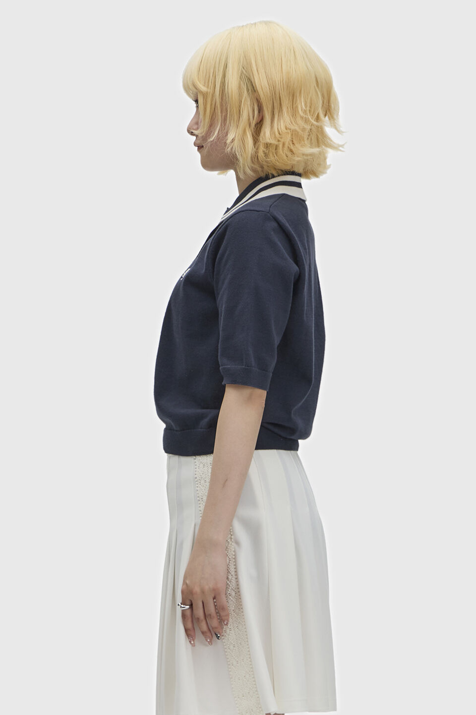 FRED PERRY 「Bold Twin Tipped Knitted Shirt／ボールドツインティップニットポロシャツ」|ポロシャツ|