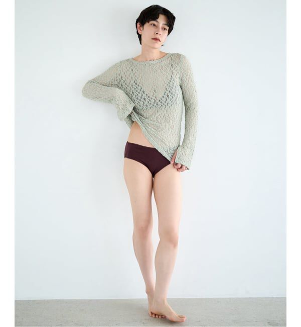 EMILYWEEK「《予約》オーガニックコットン混 シュリンクレースプルオーバー」|Tシャツ・カットソー|