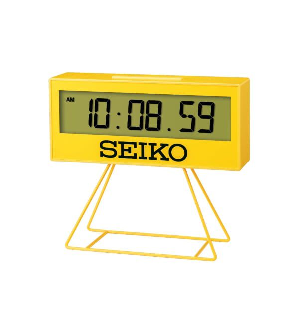 HIROB「Web限定 SEIKO SQ817Y SPORTS TIMER CLOCK」|クロック・置時計|イエロー