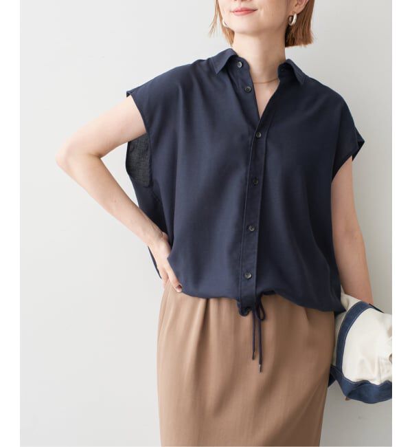 Spick and Span「《追加》ソフトブロードフレンチヘムギャザーシャツ」|シャツ・ブラウス|