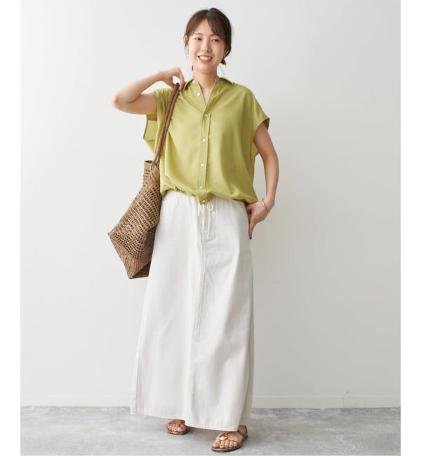 Spick and Span「《追加》ソフトブロードフレンチヘムギャザーシャツ」|シャツ・ブラウス|