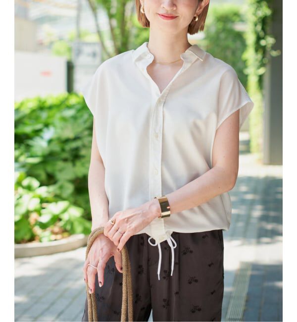 Spick and Span「《追加》ソフトブロードフレンチヘムギャザーシャツ」|シャツ・ブラウス|