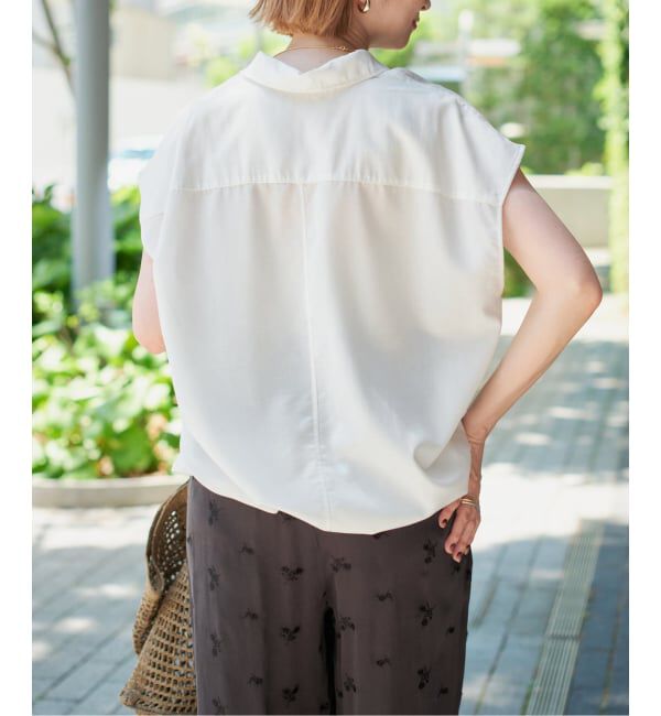 Spick and Span「《追加》ソフトブロードフレンチヘムギャザーシャツ」|シャツ・ブラウス|