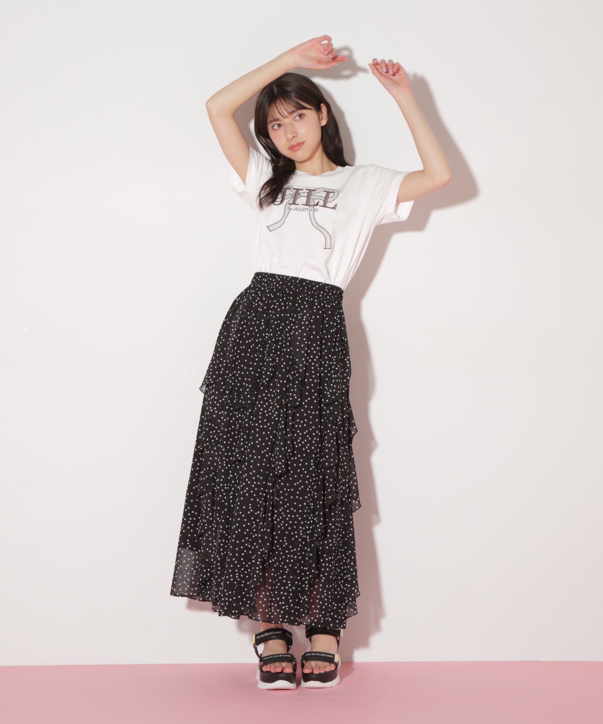  「ビッグリボンロゴ刺繍Tシャツ」|Tシャツ・カットソー|