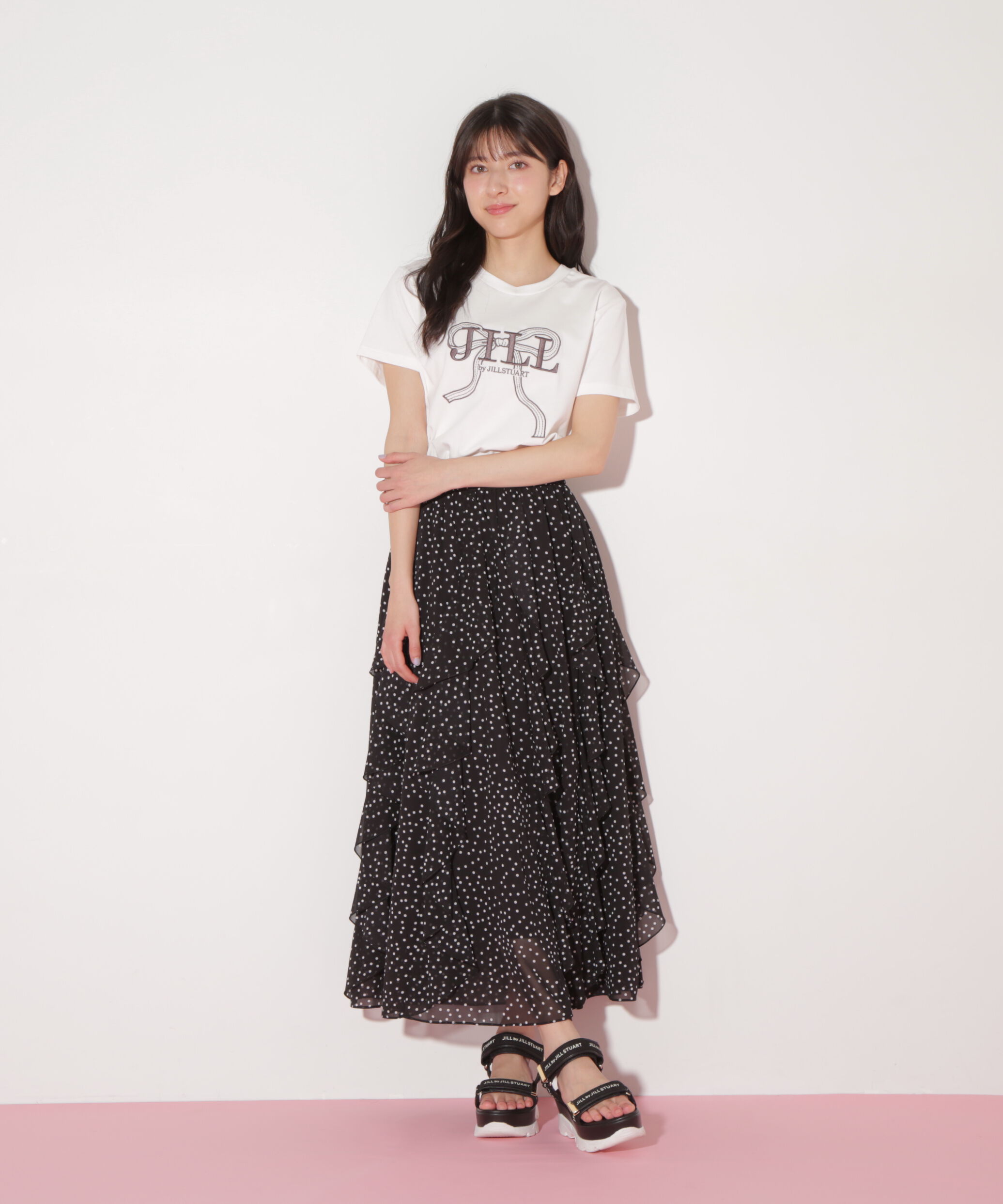  「ビッグリボンロゴ刺繍Tシャツ」|Tシャツ・カットソー|