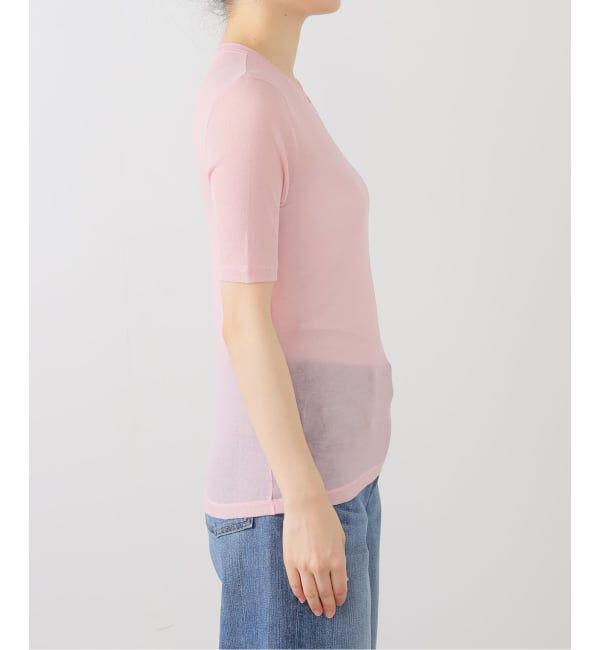 IENA LA BOUCLE「《追加2》IENA LA BOUCLE 水撚りガスフライス半袖プルオーバー」|Tシャツ・カットソー|