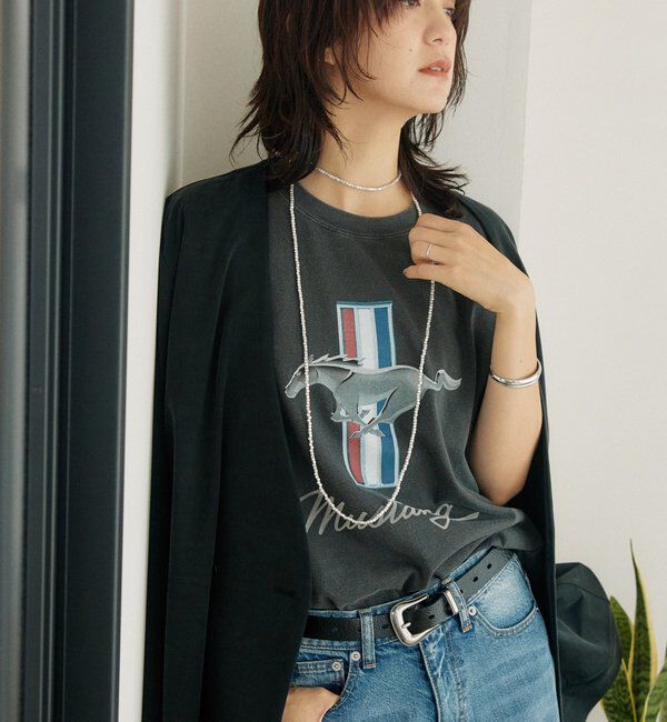  「予約【別注/綿100%】FORD MUSTANG Tee」|Tシャツ・カットソー|チャコールグレー