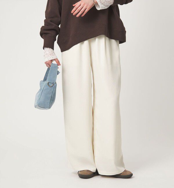 UNITED ARROWS green label relaxing「【WEB限定】＜at ease＞ドロスト ワイド パンツ オフホワイト」|その他|