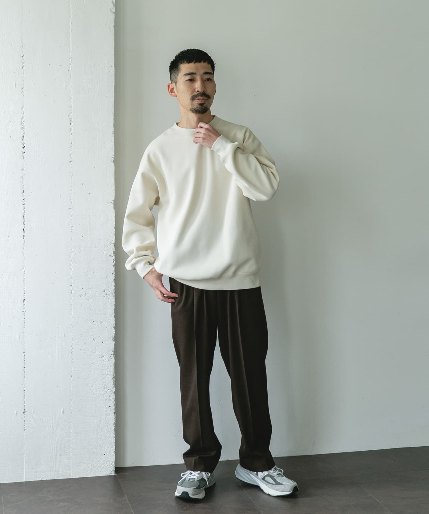 URBAN RESEARCH DOORS「ワッフルフリースクルーネックプルオーバー」|Tシャツ・カットソー|