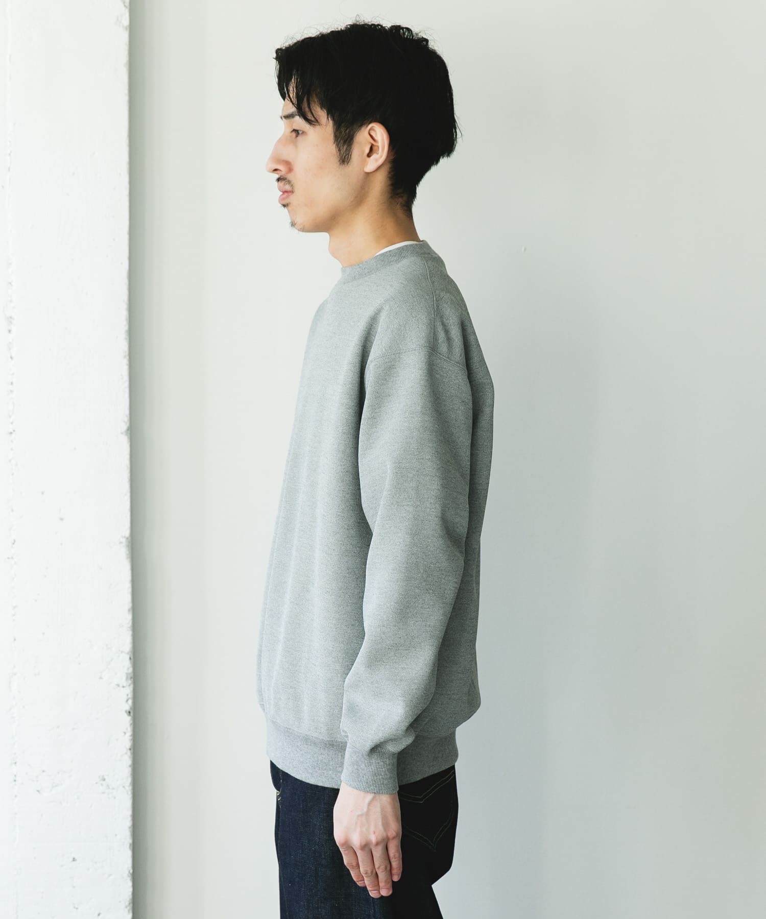 URBAN RESEARCH DOORS「ワッフルフリースクルーネックプルオーバー」|Tシャツ・カットソー|