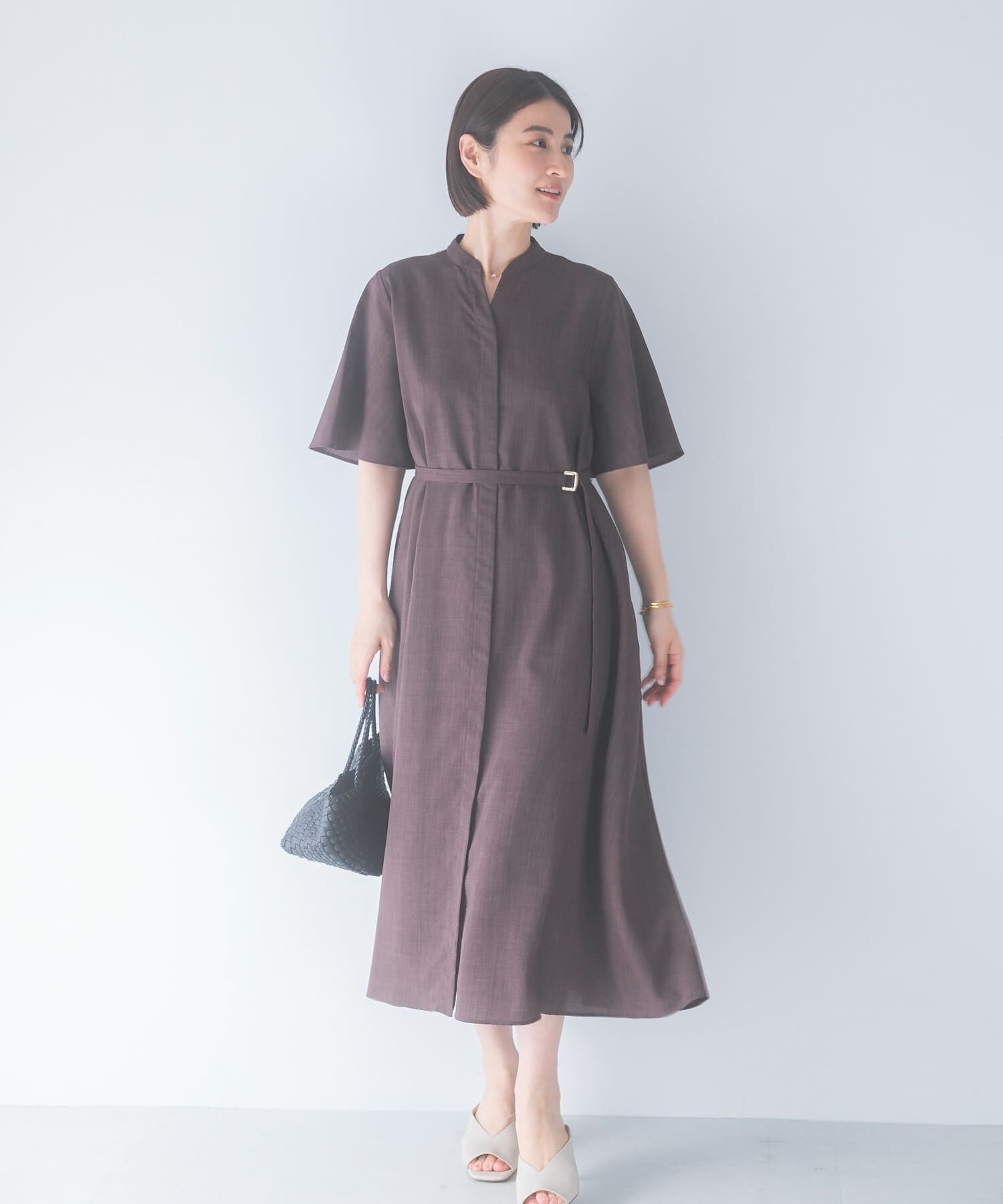 URBAN RESEARCH ROSSO「ウォッシャブルフレアスリーブワンピース」|ワンピース|