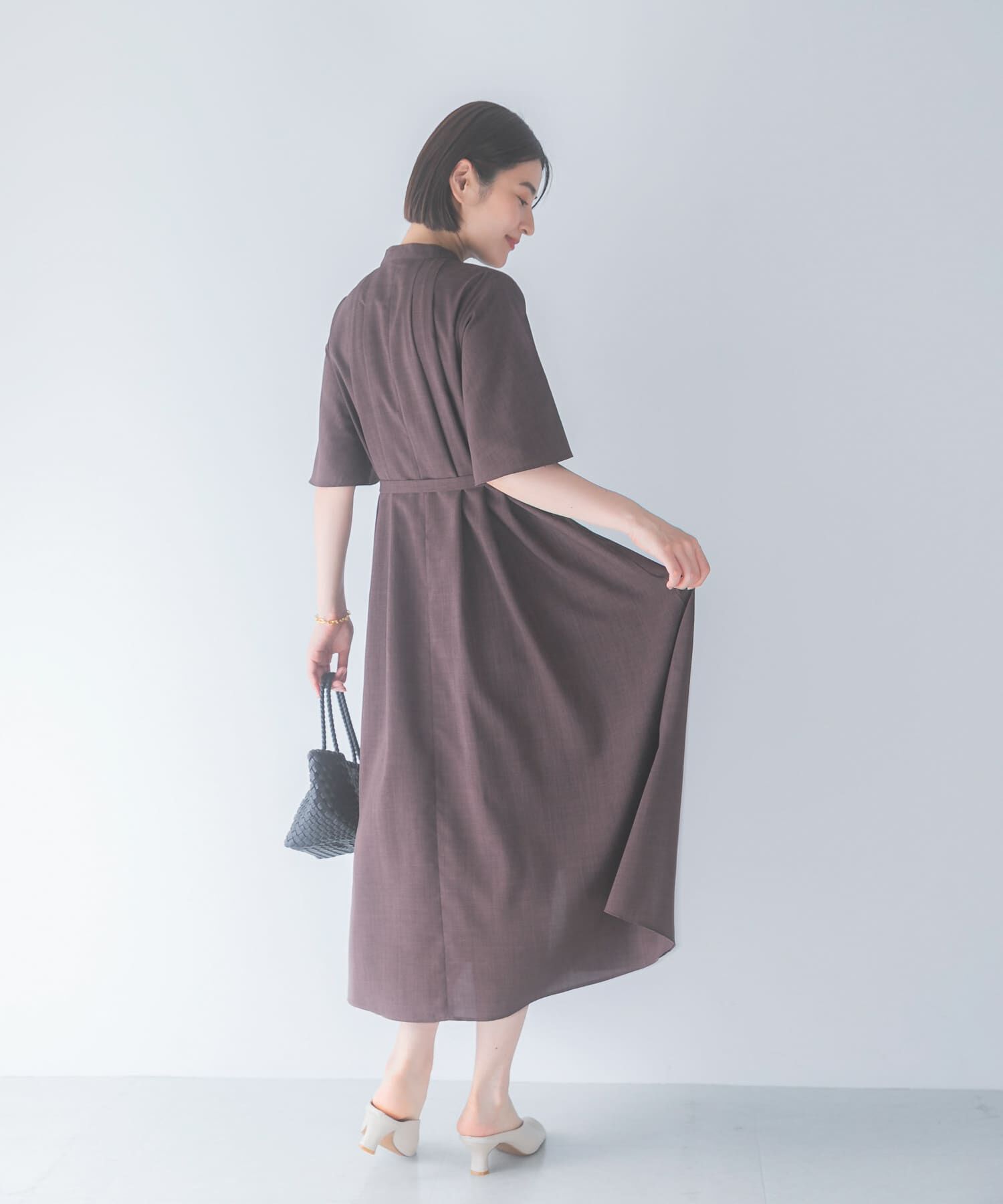 URBAN RESEARCH ROSSO「ウォッシャブルフレアスリーブワンピース」|ワンピース|