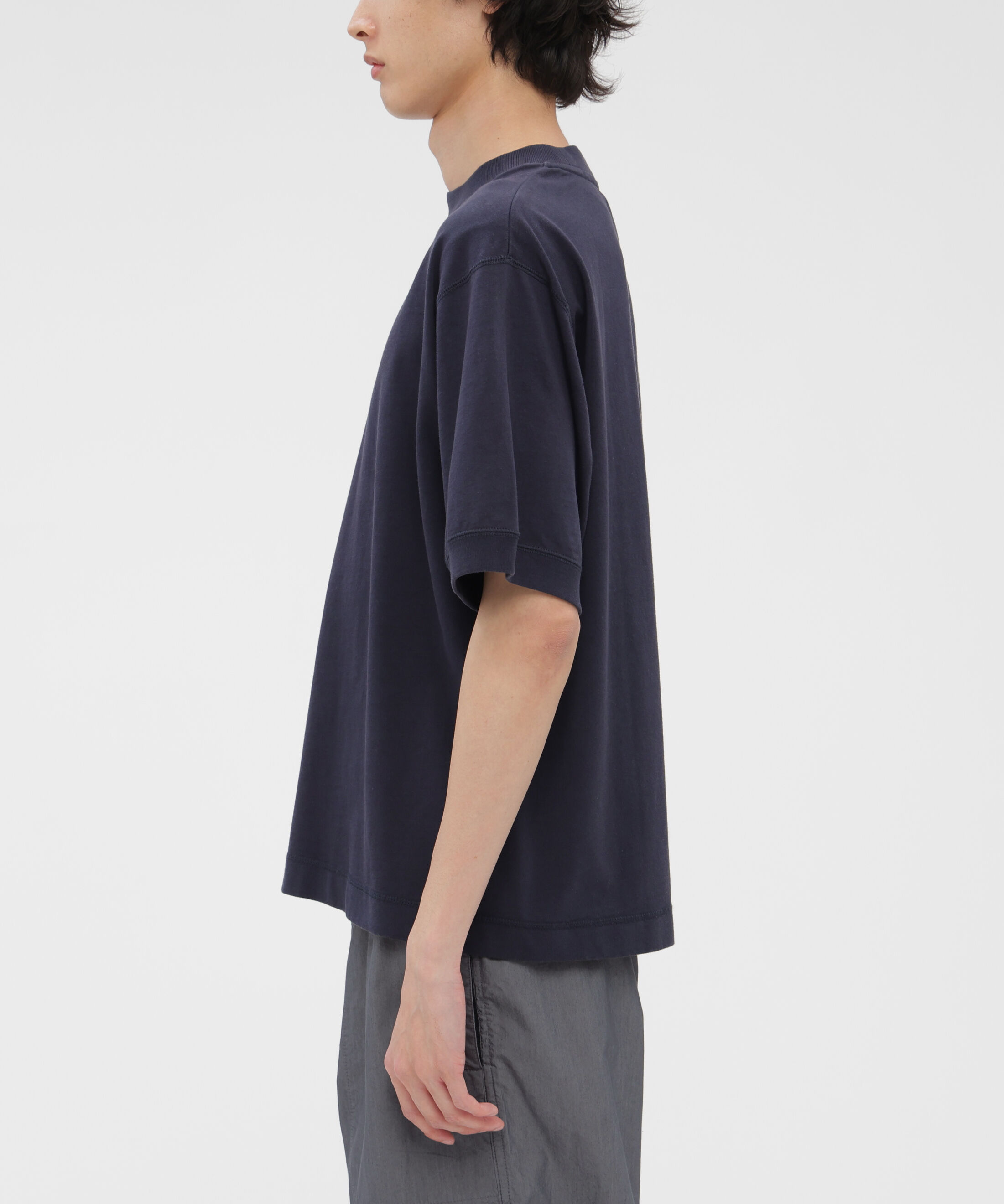 MHL.「GARMENT DYED TOUGH COTTON LINEN JERSEY TOP」|Tシャツ・カットソー|