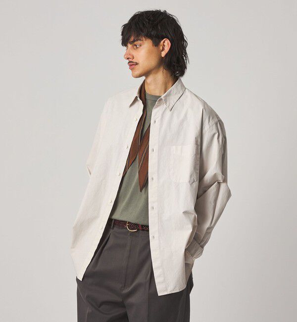 Steven Alanガーメントダイ ポプリン レギュラーカラー シャツ Steven Alan＞ ガーメントダイ ポプリン レギュラーカラー シャツ