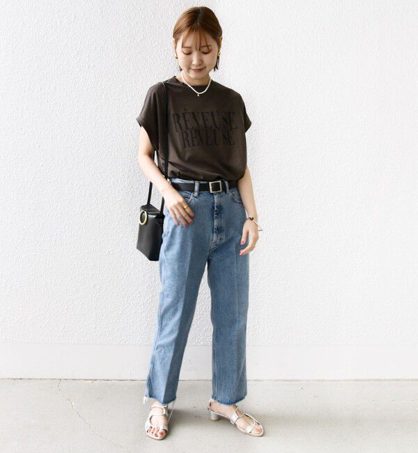 SHIPS for women「ローズペトール 半袖 プリント TEE」|Tシャツ・カットソー|
