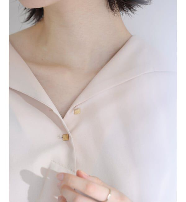 「【洗える】スキッパーカラーフレンチシャツ」|シャツ・ブラウス|