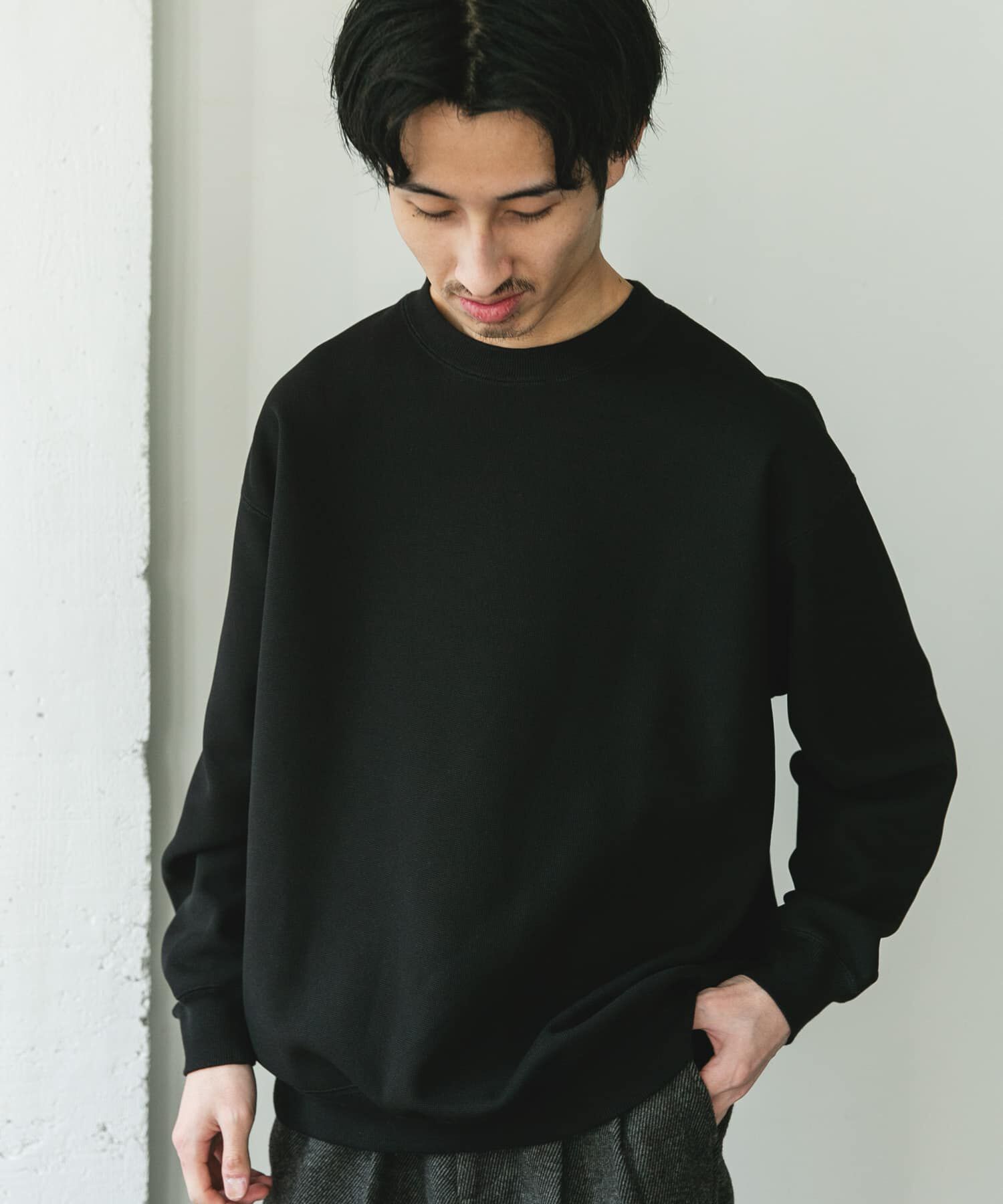 URBAN RESEARCH DOORS「ワッフルフリースクルーネックプルオーバー」|Tシャツ・カットソー|