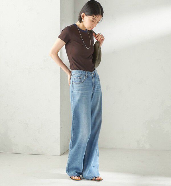 SHIPS for women「【一部SHIPS別注】GGG:〈手洗い可能〉クルーネック 半袖 TEE」|Tシャツ・カットソー|