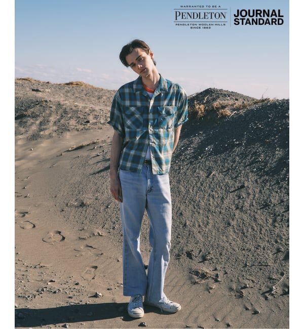 JOURNAL STANDARD「PENDLETON / ペンドルトン 別注 TR ツイル 半袖 オープンカラーシャツ」|シャツ・ブラウス|グリーン B