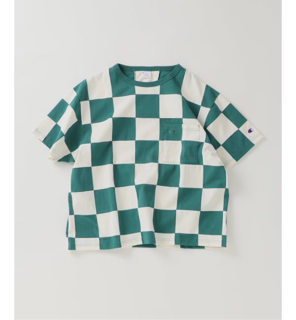 JOURNAL STANDARD relume「CHAMPION / チャンピオン 別注  パッチワーク チェッカーフラッグ Tシャツ」|Tシャツ・カットソー|