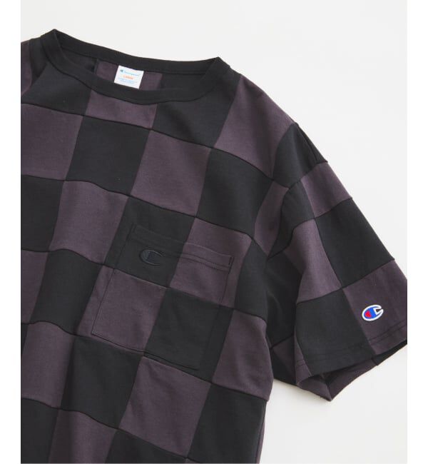 JOURNAL STANDARD relume「CHAMPION / チャンピオン 別注  パッチワーク チェッカーフラッグ Tシャツ」|Tシャツ・カットソー|